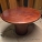42" Mahogany Round Office Meeting Table w/ Barrel Base