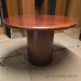 42" Mahogany Round Office Meeting Table w/ Barrel Base