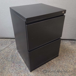 Meridian Black 2 Drawer Legal Pedestal File File