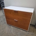 Kimball Corian Cased 2 Drawer Lateral File Cabinet Wood Front