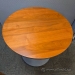 Kimball 32" Glass & Wood Round Office Table w/ Center Post Base