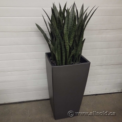 Lechuza Cubico Premium 50 Large Planter with Silk Plant