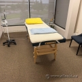 Wood Massage Therapy Exam Table w/ Blue Padding