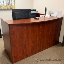 Mahogany L Suite Reception Desk with Transaction Counter