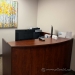 Mahogany L Suite Reception Desk with Transaction Counter
