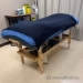 Wood Massage Therapy Exam Table w/ Blue Padding