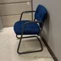 Steelcase Blue Office Side Guest Chair w/ Sleigh Base