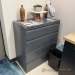 Teknion Dark Grey 4 Drawer Lateral File Cabinet, Locking