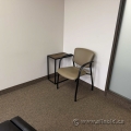 Tan Office Side Guest Chair w/ Vinyl Seat, Black Frame