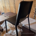 Ikea Teodores Black Plastic Steel Stacking Guest Chair 18" H