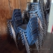Virco Blue Plastic Steel Stacking Guest Chair 17.5" H