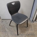 Classroom Select Black Plastic Steel Stacking Guest Chair 18" H