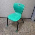 Classroom Select Aqua Plastic Steel Stacking Guest Chair 14" H