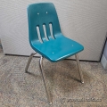 Virco Teal Plastic Steel Stacking Guest Chair 16" H