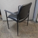 Black Office Guest Chair w/ Vinyl Padding 18.5" H