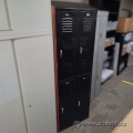Republic Bank of 4 Doors Black + Red Double Tier Storage Locker