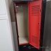 Republic Bank of 4 Doors Black + Red Double Tier Storage Locker