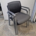 Grey and Black Office Stacking Guest Chair w/ Mesh Back