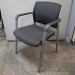 Grey and Black Office Stacking Guest Chair w/ Mesh Back
