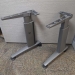 Pair of Silver Height Adjustable Table Desk Leg w/ Rear Wheel