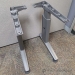 Pair of Silver Height Adjustable Table Desk Leg w/ Rear Wheel
