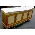 Marble Top 2 Tone Beige 4 Door 4 Drawer Credenza 70 x 15 x 29.5