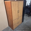 Light Maple 2 Door, 2 Drawer Storage & File Cabinet