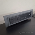 Grey & Black Desktop Mounted Clamp-On 3 Port Power Unit