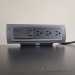 Grey & Black Desktop Mounted Clamp-On 3 Port Power Unit