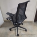 Black Steelcase Think Mesh Back Task Chair w/ Leather Seat