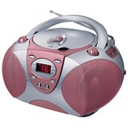 Pink Durabrand CD Player, AM/FM Receiver