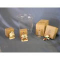 Partylite Candle Holder and 5 Avon Christmas Ornaments