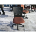 Modern Task Chair Black High Backs Rust seats