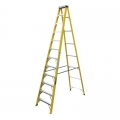 Industrial Lite Yellow 12 ft Step Ladder Fiberglas