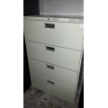 Hon 4 Drawer lateral Filing Cabinet, Tan 36x18x54" Full Drawer