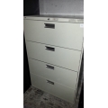 Hon 4 Drawer lateral Filing Cabinet, Tan 36x18x54" Full Drawer Hon 4 Drawer lateral Filing Cabinet, Tan 36x18x54" Full Drawer