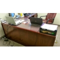 Cherry Marine Brown L-Suite Desk 72 x 84