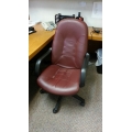 Burgundy Bonded Executive Leather Gas Lift Office Chair