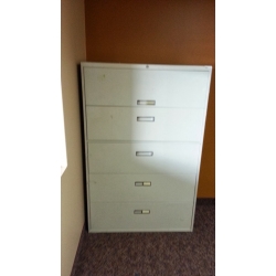 Off White 5 Drawer Lateral Filing Cabinet 1 Flip 4 Drawer