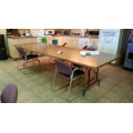 48x10' Brown Folding Lunchroom Work Table