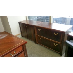 Maple 2pc Credenza, 2 Drawer lateral, 2 Door Storage