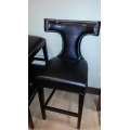 Brown Pleather Highback Bar Stool 45"x65"