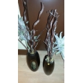 Show Home Bamboo Flower Arrangement in Wood Base