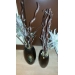 Show Home Bamboo Flower Arrangement in Wood Base