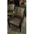 Charcoal Grey Leather Mid-Back Chair 27x27