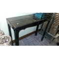 Black Glass Side Table