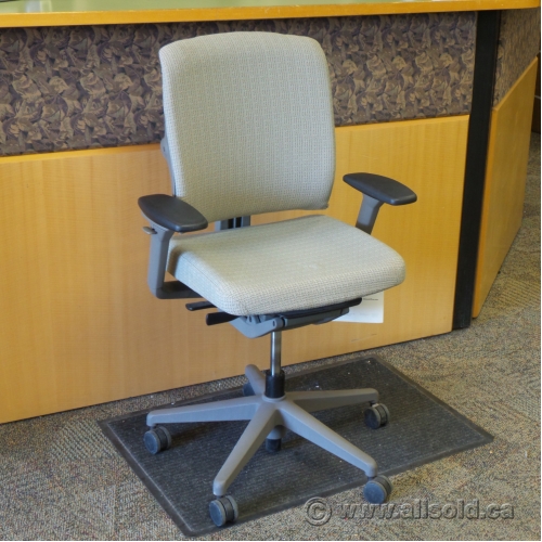 Allsteel Relate Beige Mid Back Task Chair W Adjustable Arms