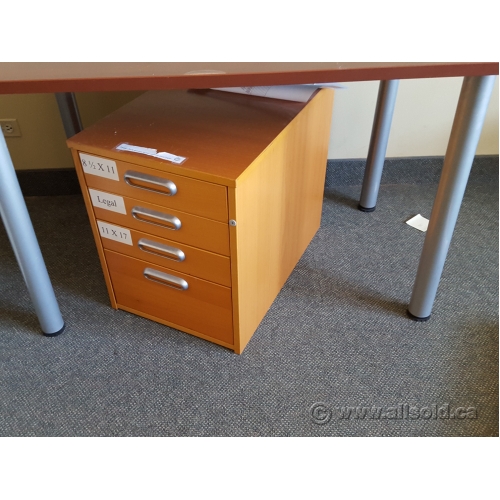 Ikea Galant Maple 4 Drawer Rolling Pedestal Allsold Ca Buy