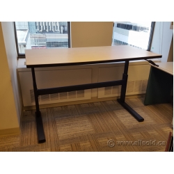 Gunnar Blonde and Black Height Adjustable 60 x 30 Table Desk