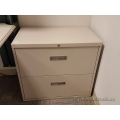 Beige 36" 2 Drawer Lateral File Cabinet, Locking